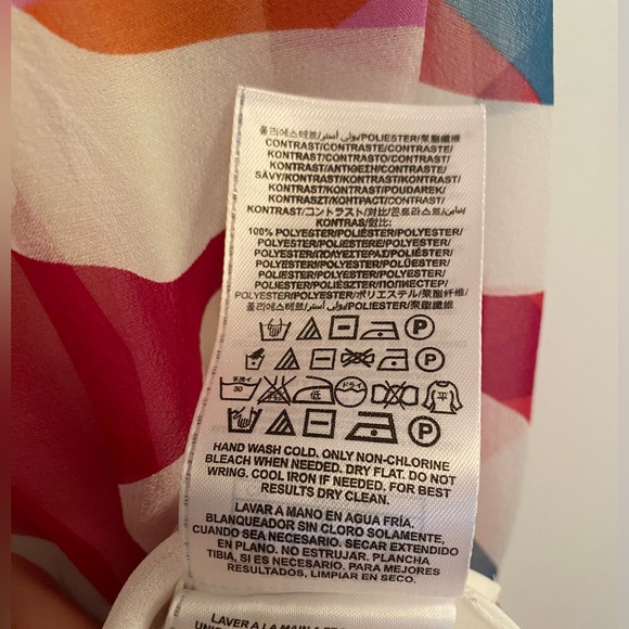 MARCIANO silk top, multi color - Picture 5 of 6